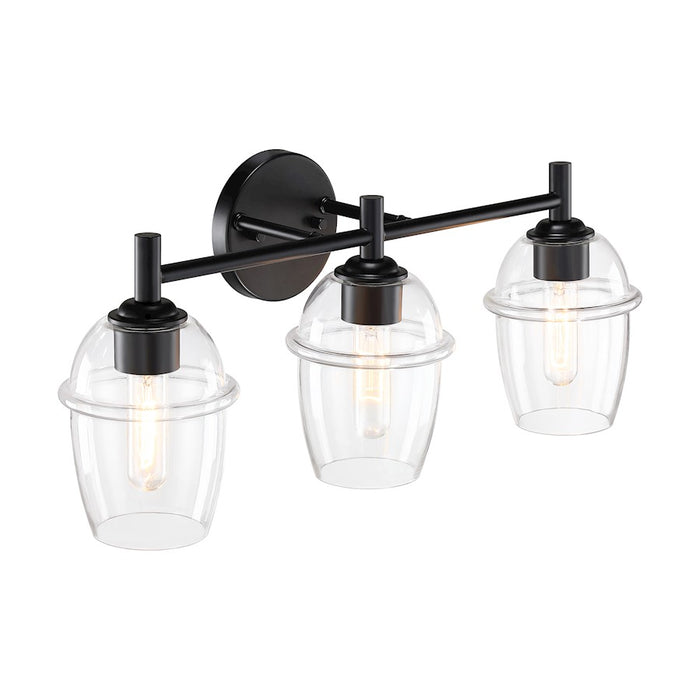 Designers Fountain Summer Jazz 3 Light Vanity, Black/Clear