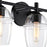 Designers Fountain Summer Jazz 3 Light Vanity, Black/Clear