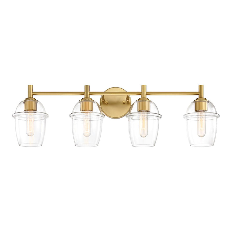Designers Fountain Summer Jazz 4 Light Vanity, Gold/Clear - D310M-4B-BG