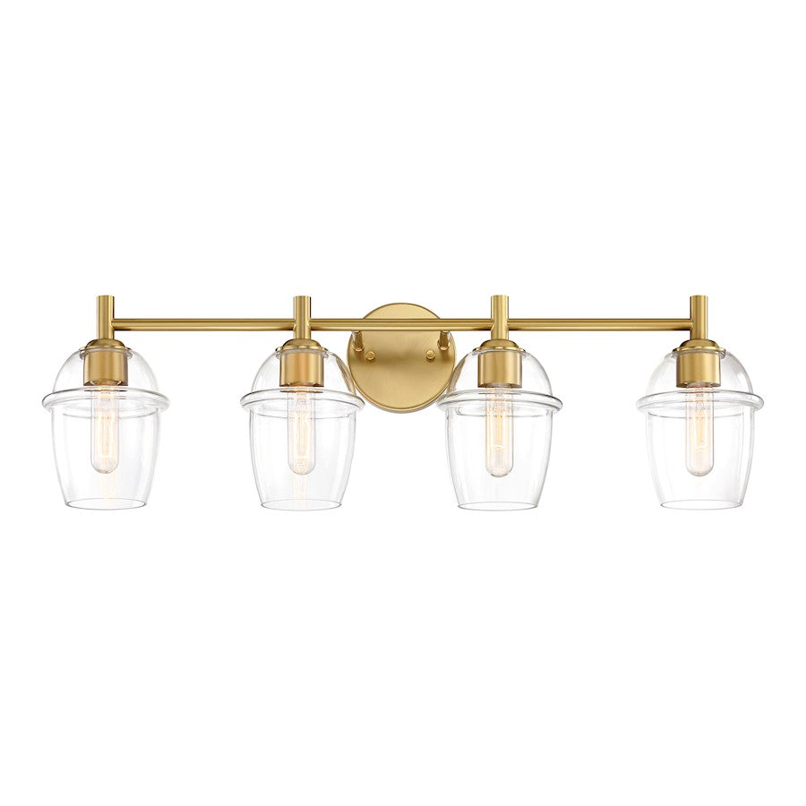 Designers Fountain Summer Jazz 4 Light Vanity, Gold/Clear - D310M-4B-BG