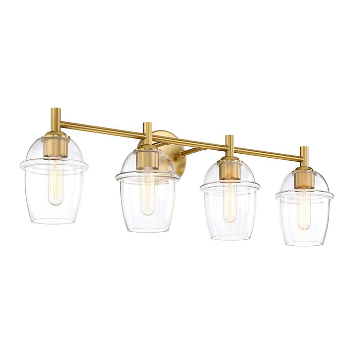 Designers Fountain Summer Jazz 4 Light Vanity, Gold/Clear