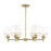 Designers Fountain Summer Jazz 6 Light Chandelier, Gold/Clear - D310M-6CH-BG