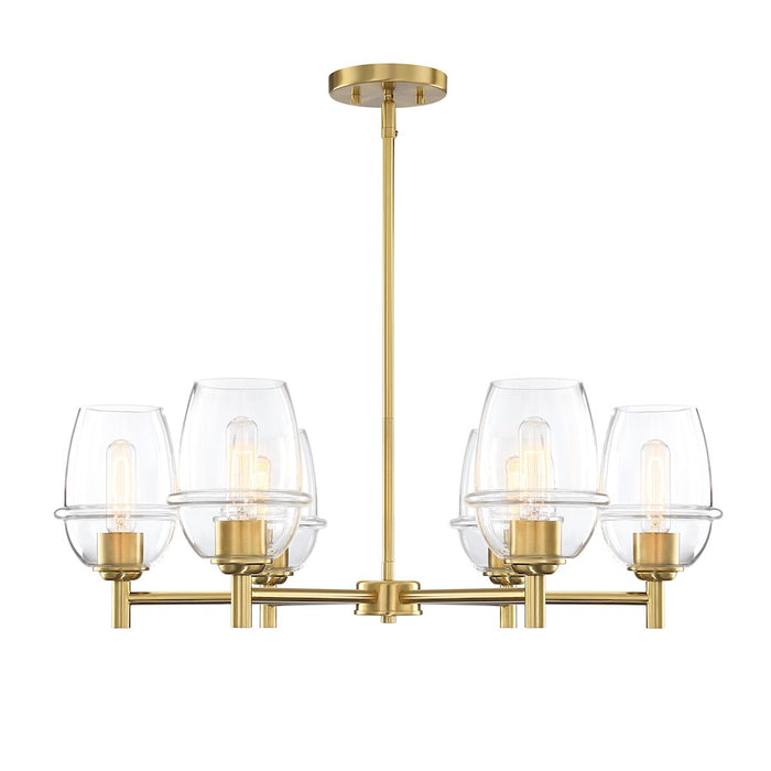 Designers Fountain Summer Jazz 6 Light Chandelier, Gold/Clear - D310M-6CH-BG