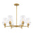 Designers Fountain Summer Jazz 6 Light Chandelier, Gold/Clear