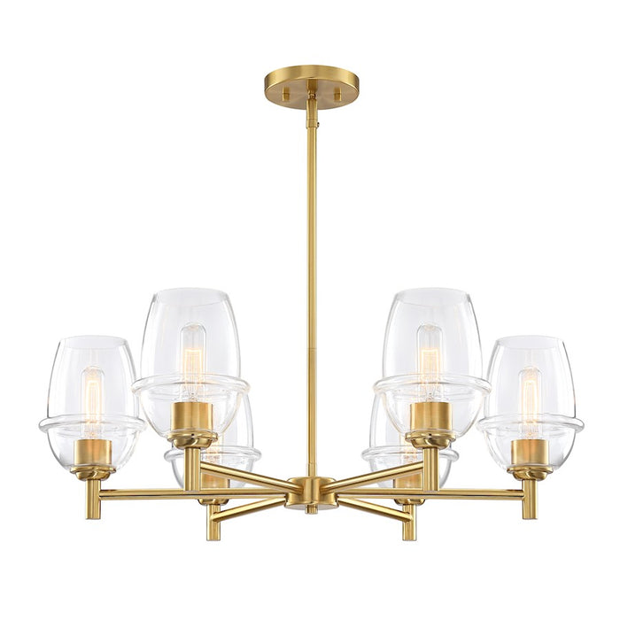 Designers Fountain Summer Jazz 6 Light Chandelier, Gold/Clear