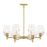 Designers Fountain Summer Jazz 6 Light Chandelier, Gold/Clear