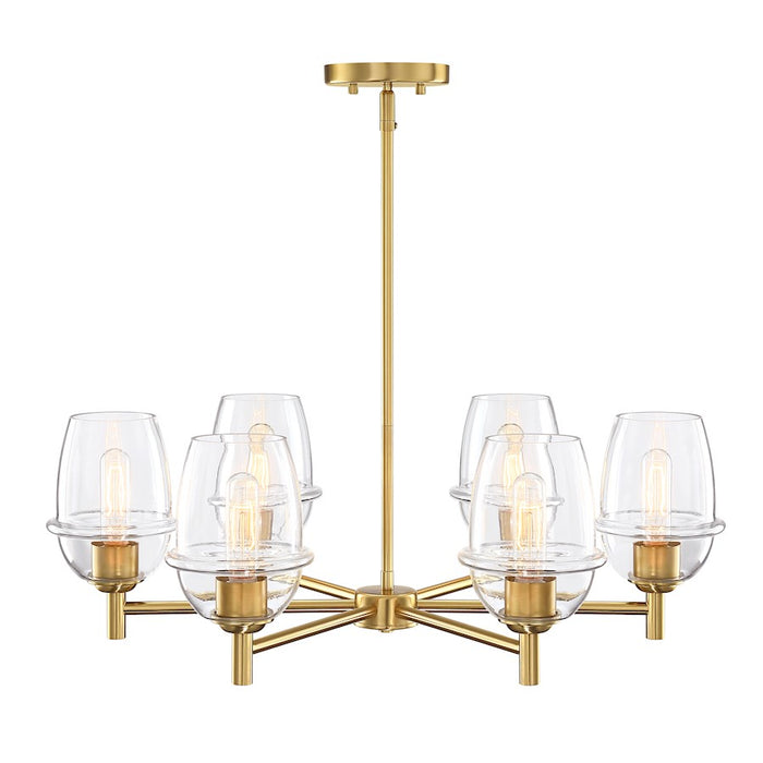 Designers Fountain Summer Jazz 6 Light Chandelier, Gold/Clear