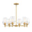 Designers Fountain Summer Jazz 6 Light Chandelier, Gold/Clear