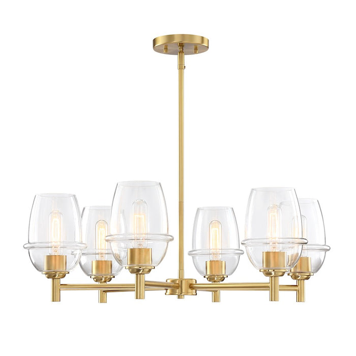 Designers Fountain Summer Jazz 6 Light Chandelier, Gold/Clear