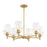 Designers Fountain Summer Jazz 6 Light Chandelier, Gold/Clear