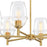 Designers Fountain Summer Jazz 6 Light Chandelier, Gold/Clear