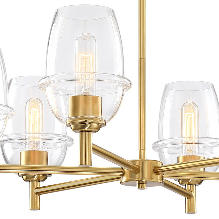 Designers Fountain Summer Jazz 6 Light Chandelier, Gold/Clear