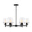 Designers Fountain Summer Jazz 6 Light Chandelier, Black/Clear - D310M-6CH-MB