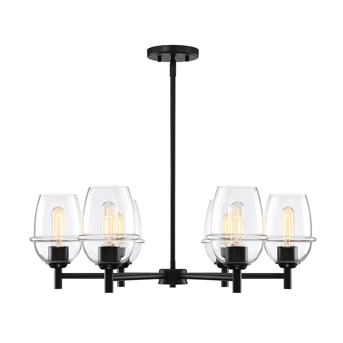 Designers Fountain Summer Jazz 6 Light Chandelier, Black/Clear - D310M-6CH-MB