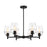 Designers Fountain Summer Jazz 6 Light Chandelier, Black/Clear