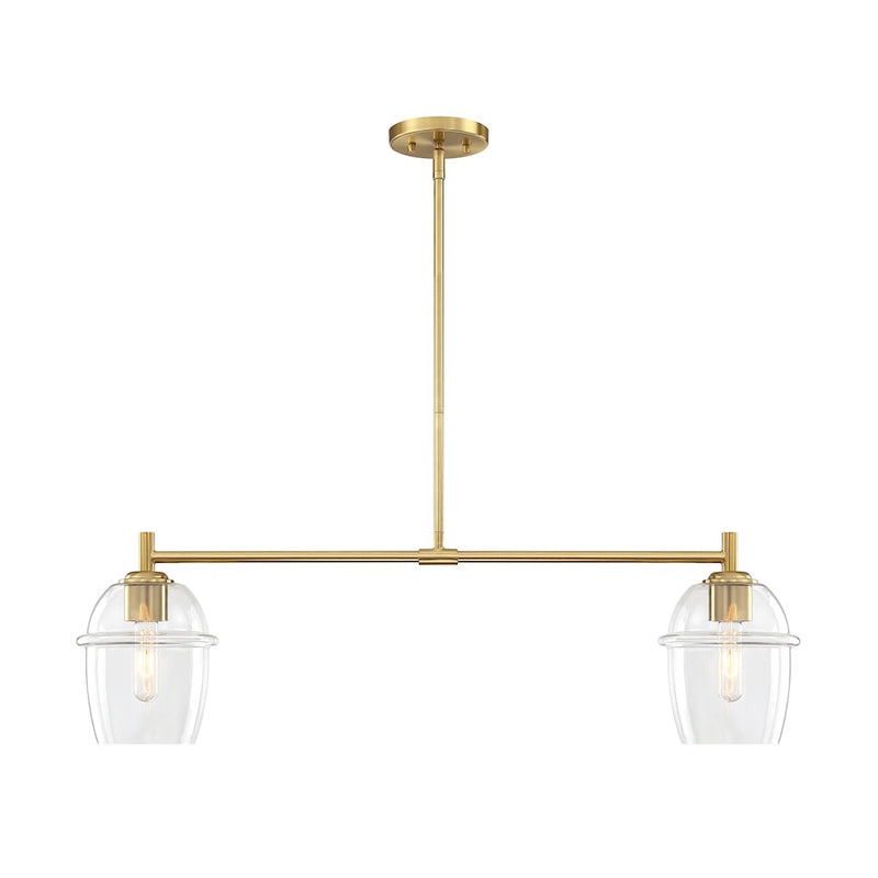 Designers Fountain Summer Jazz 2 Light Island, Gold/Clear - D310M-IS-BG