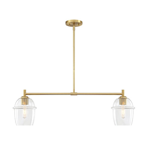 Designers Fountain Summer Jazz 2 Light Island, Gold/Clear - D310M-IS-BG