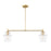 Designers Fountain Summer Jazz 2 Light Island, Gold/Clear