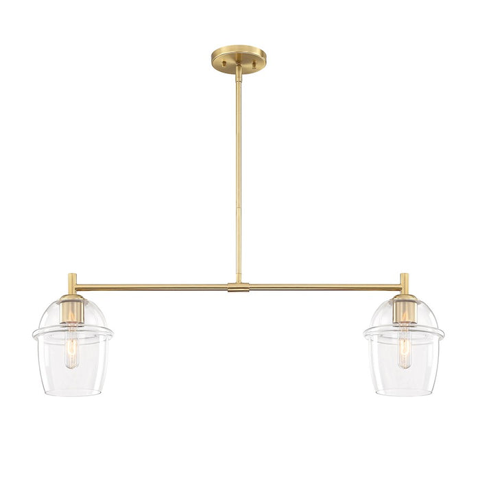 Designers Fountain Summer Jazz 2 Light Island, Gold/Clear