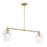 Designers Fountain Summer Jazz 2 Light Island, Gold/Clear