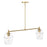 Designers Fountain Summer Jazz 2 Light Island, Gold/Clear