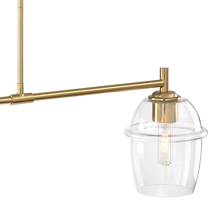 Designers Fountain Summer Jazz 2 Light Island, Gold/Clear