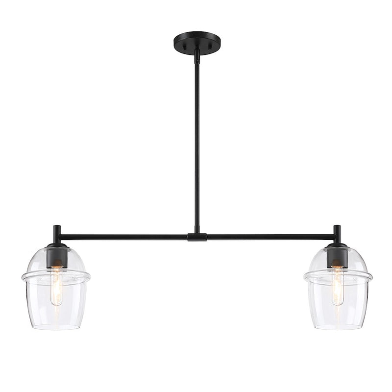 Designers Fountain Summer Jazz 2 Light Island, Black/Clear
