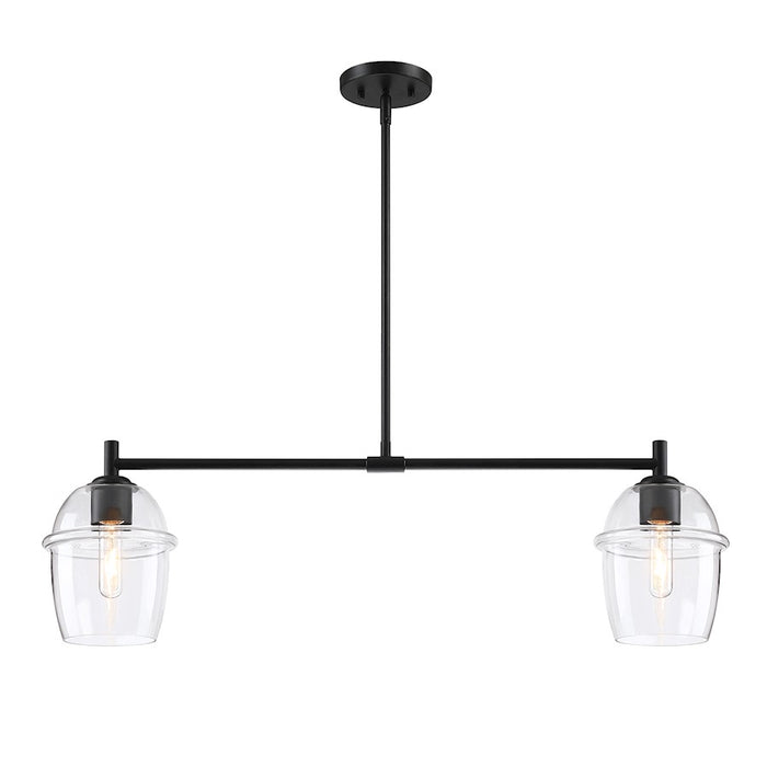 Designers Fountain Summer Jazz 2 Light Island, Black/Clear