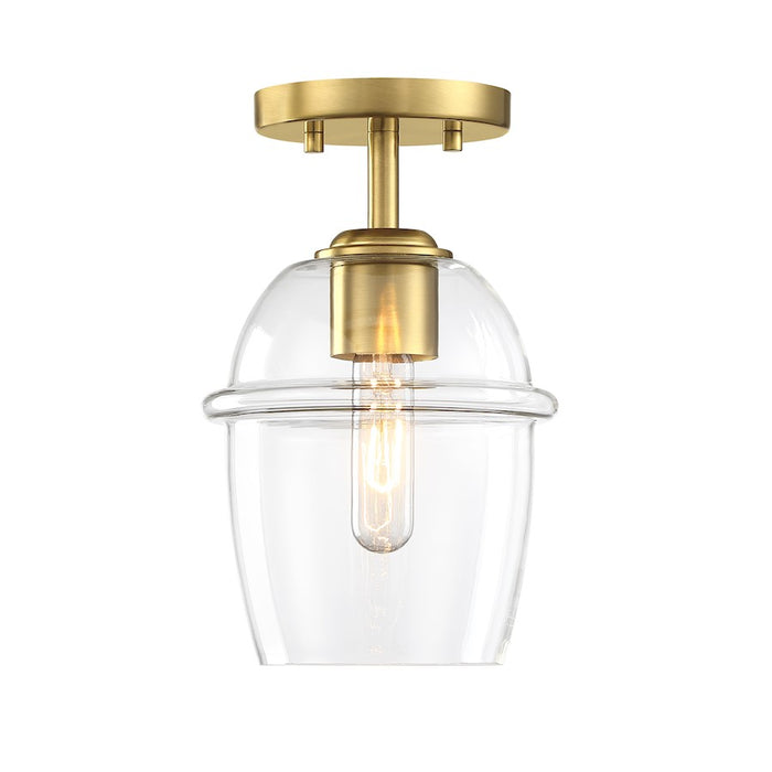 Designers Fountain Summer Jazz 1 Light Semi Flush, Gold/Clear - D310M-SF-BG