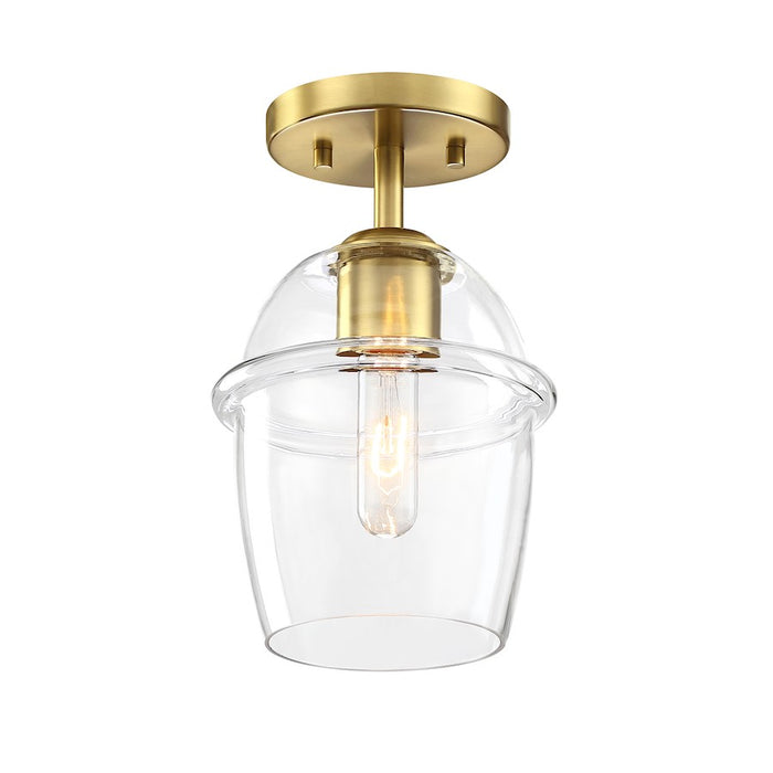 Designers Fountain Summer Jazz 1 Light Semi Flush, Gold/Clear