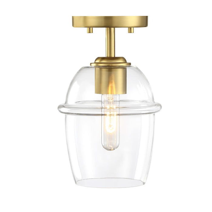 Designers Fountain Summer Jazz 1 Light Semi Flush, Gold/Clear