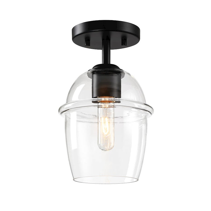 Designers Fountain Summer Jazz 1 Light Semi Flush, Black/Clear