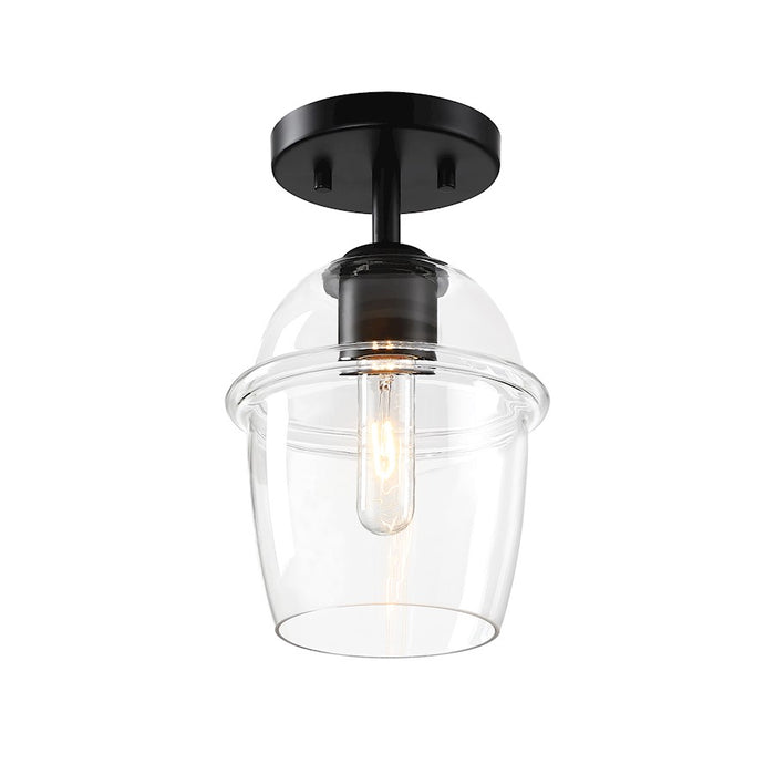 Designers Fountain Summer Jazz 1 Light Semi Flush, Black/Clear