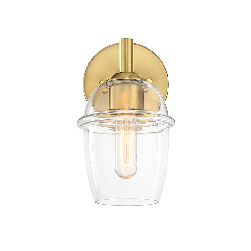 Designers Fountain Summer Jazz 1 Light Wall Sconce, Gold/Clear - D310M-WS-BG