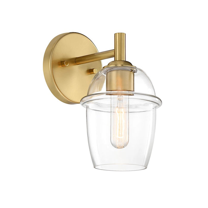 Designers Fountain Summer Jazz 1 Light Wall Sconce, Gold/Clear