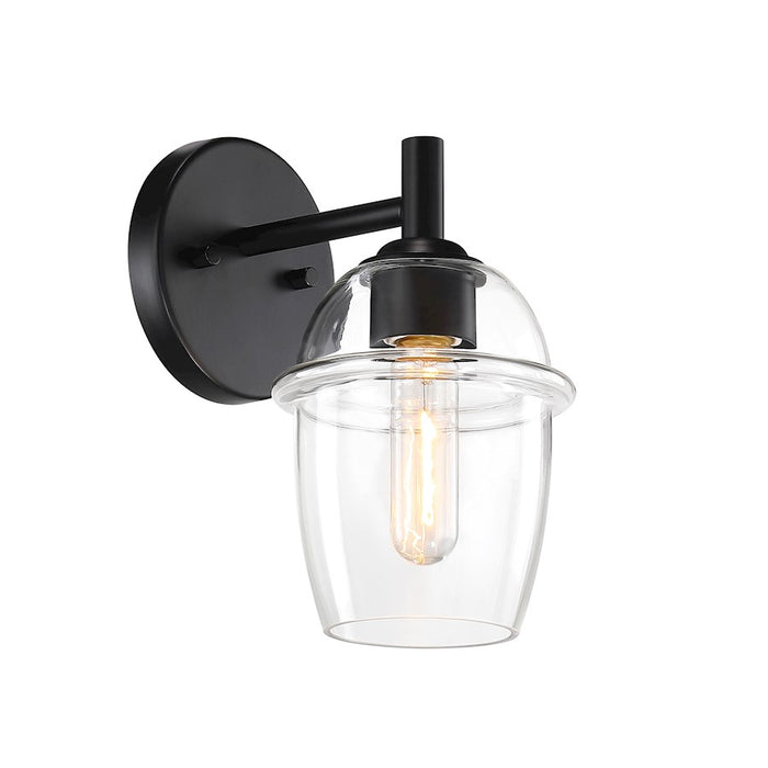 Designers Fountain Summer Jazz 1 Light Wall Sconce, Black/Clear