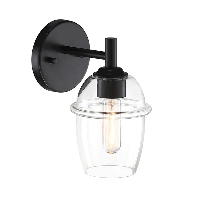 Designers Fountain Summer Jazz 1 Light Wall Sconce, Black/Clear