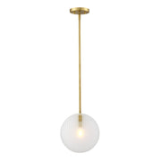 Designers Fountain Sky Fall 1 Light Pendant, Gold/Etched Fluted - D311C-10P-BG