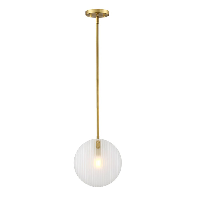 Designers Fountain Sky Fall 1 Light Pendant, Gold/Etched Fluted - D311C-10P-BG