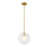 Designers Fountain Sky Fall 1 Light Pendant, Gold/Etched Fluted