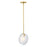 Designers Fountain Sky Fall 1 Light Pendant, Gold/Etched Fluted