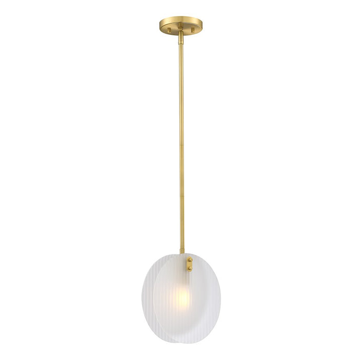 Designers Fountain Sky Fall 1 Light Pendant, Gold/Etched Fluted