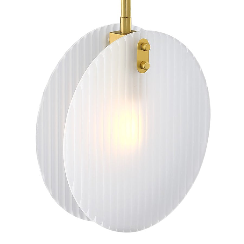 Designers Fountain Sky Fall 1 Light Pendant, Gold/Etched Fluted