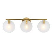 Designers Fountain Sky Fall 3 Light Vanity, Gold/Etched Fluted - D311C-3B-BG