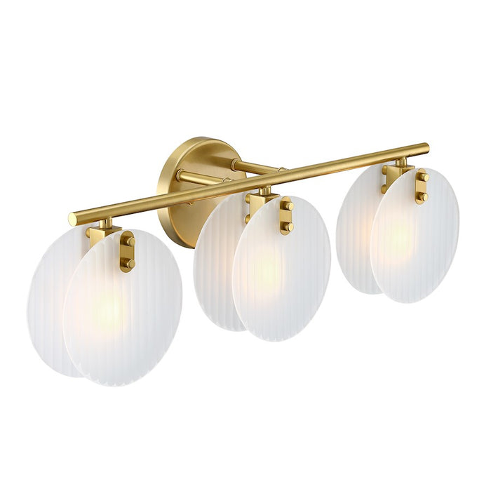 Designers Fountain Sky Fall 3 Light Vanity, Gold/Etched Fluted