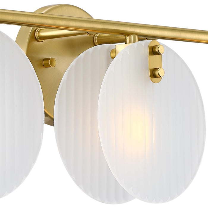 Designers Fountain Sky Fall 3 Light Vanity, Gold/Etched Fluted