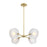 Designers Fountain Sky Fall 4 Light Chandelier, Gold/Fluted - D311C-4CH-BG