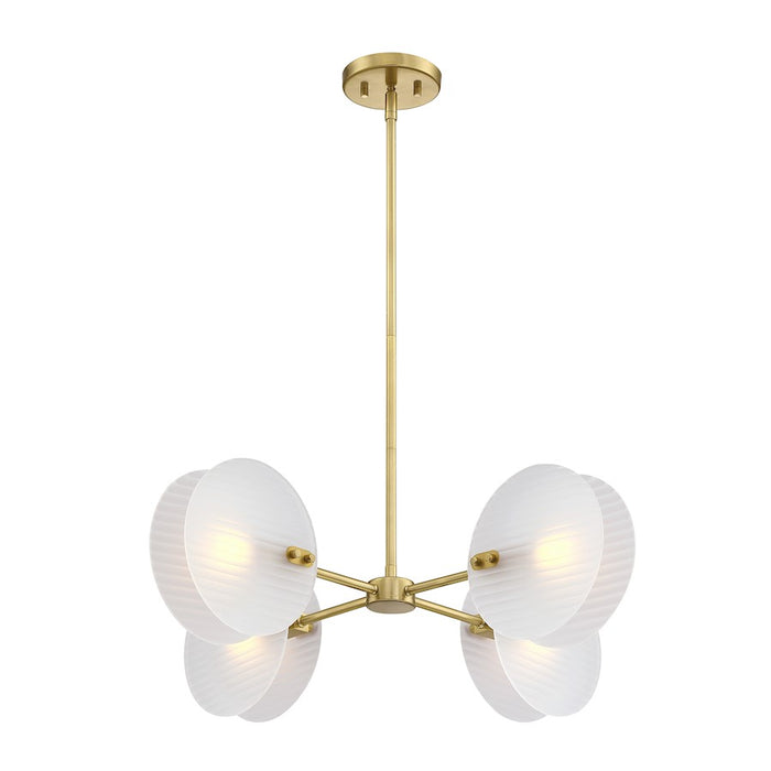 Designers Fountain Sky Fall 4 Light Chandelier, Gold/Fluted - D311C-4CH-BG