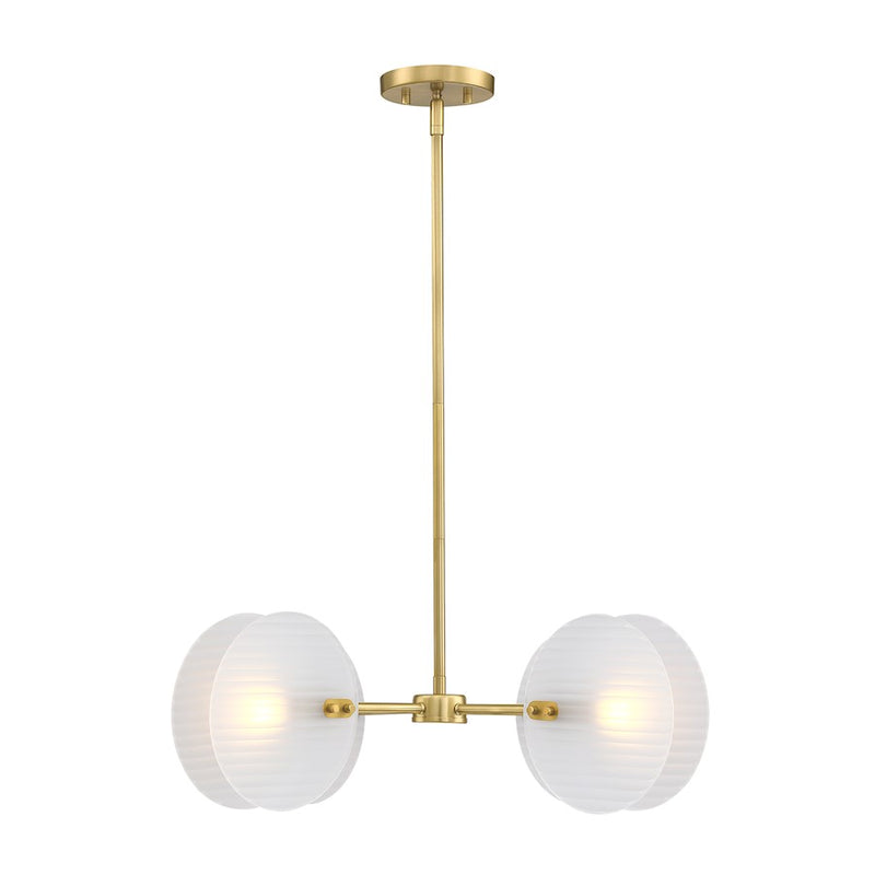 Designers Fountain Sky Fall 4 Light Chandelier, Gold/Fluted