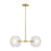 Designers Fountain Sky Fall 4 Light Chandelier, Gold/Fluted